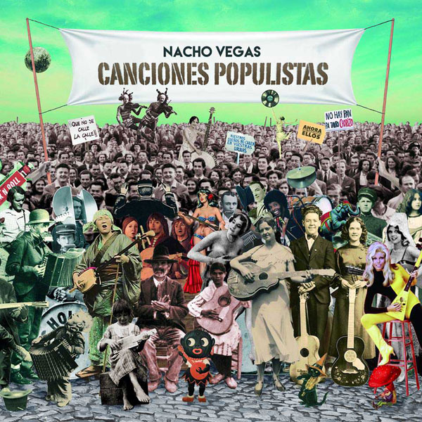 La portada de Canciones populistas, jugando actualizar la del Sgt. Pepper's Lonely Hearts Club Band