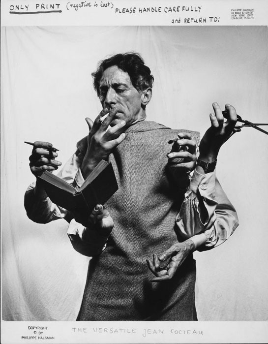 Jean Cocteau, el artista multidisciplinario, 1949. P. Halsman
