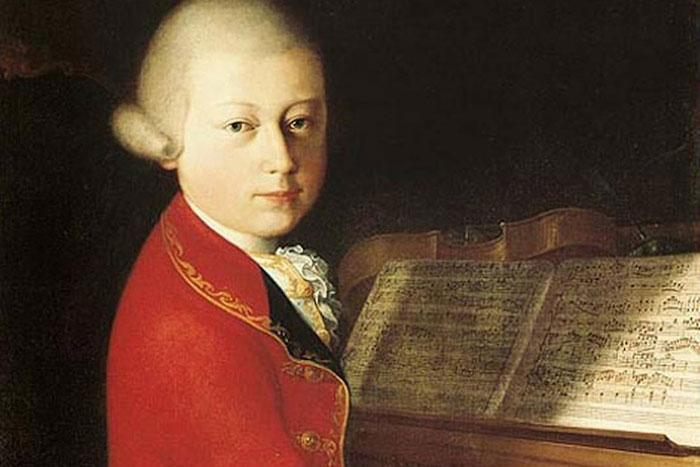 Mozart con catorce años en su paso por Viena en 1770