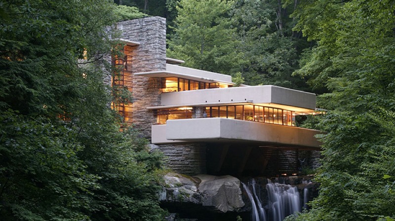 "Fallingwater" casa de la cascada del arquitecto Frank Lloyd Wright