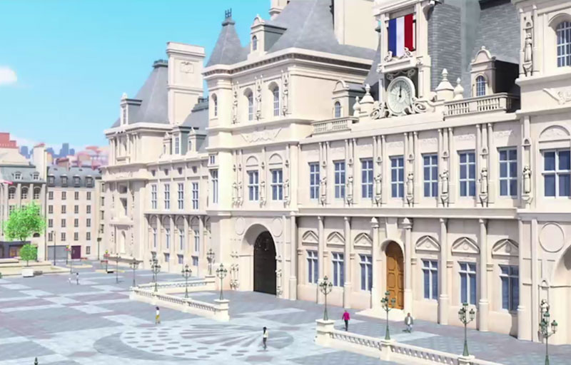 El ayuntamiento de París en la serie de animación: "Las aventuras de Ladybug"