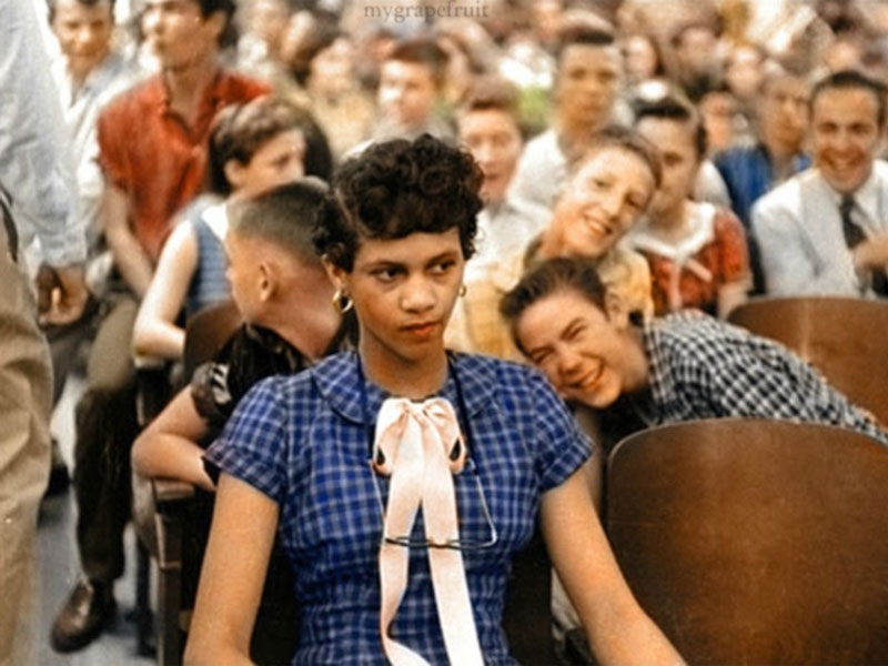 Dorothy Counts en el aula (de blancos)