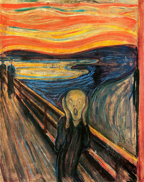 El grito (Scream) de Munch recuerda la máscara de Scream de Craven
