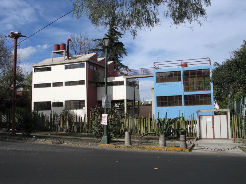Casa estudio Frida Kahlo y Diego Rivera en México, arquitecto Juan O'Gorman.