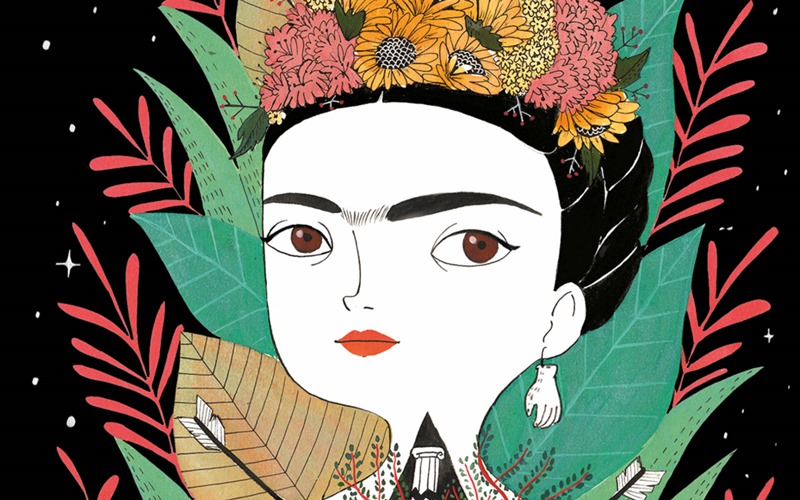 Ilustración perteneciente al libro: Frida, una biografía de la ilustradora sevillana María Hesse
