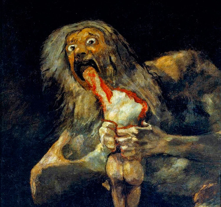 "Saturno devorando a su hijo". Francisco de Goya