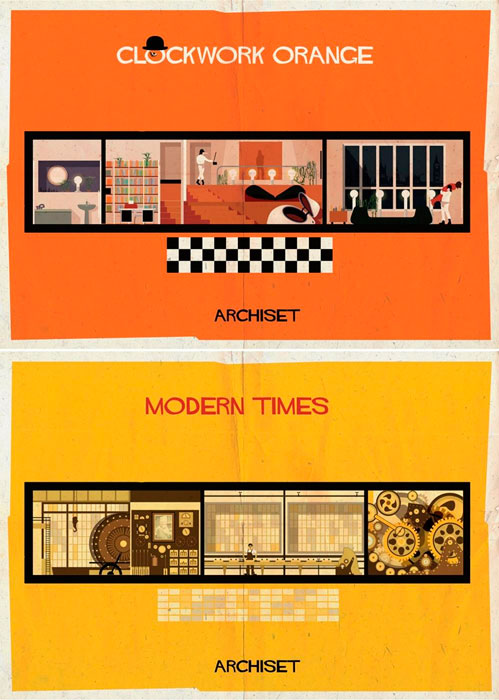 Archiset: La naranja mecánica y Tiempos modernos. © Federico Babina.