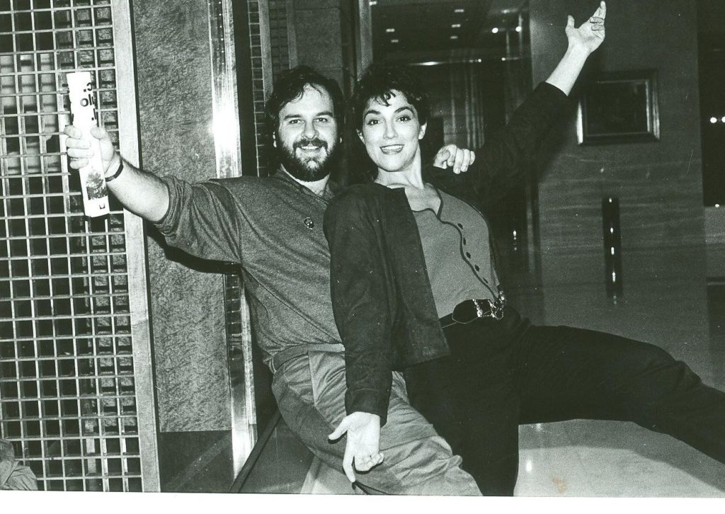 Peter Jackson y Diana Peñalver, en el Festival de Sitges de 1992 cuando presentaron Braindead