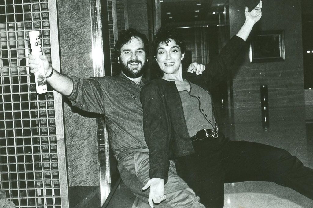 Peter Jackson y Diana Peñalver, en el Festival de Sitges de 1992 cuando presentaron Braindead